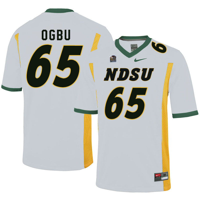 Men #65 Bartholomew Ogbu North Dakota State Bison College Football Jerseys Sale-White - Click Image to Close